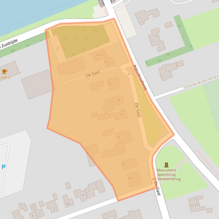 Kaart van postcodegebied 9801AH.