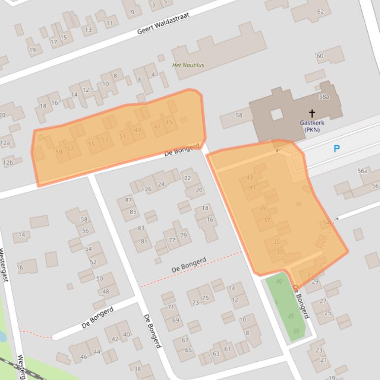 Kaart van postcodegebied 9801AP.