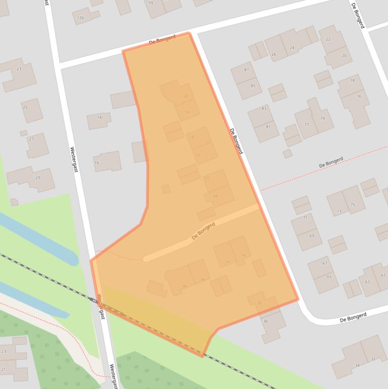 Kaart van postcodegebied 9801AT.