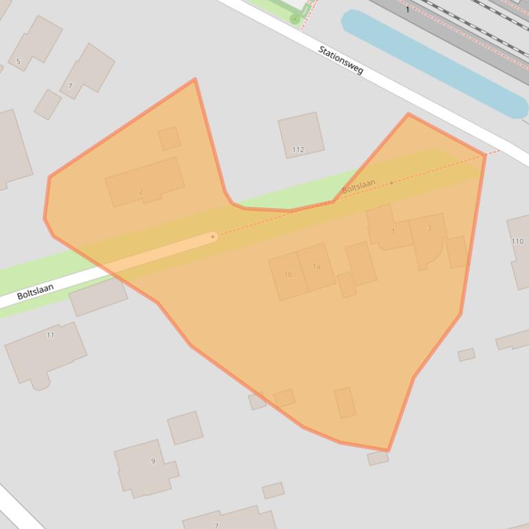 Kaart van postcodegebied 9801BB.