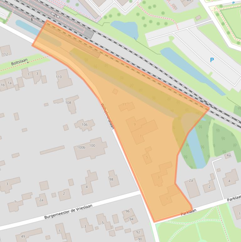 Kaart van postcodegebied 9801BC.