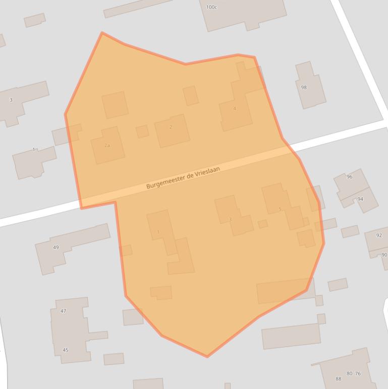 Kaart van postcodegebied 9801BG.