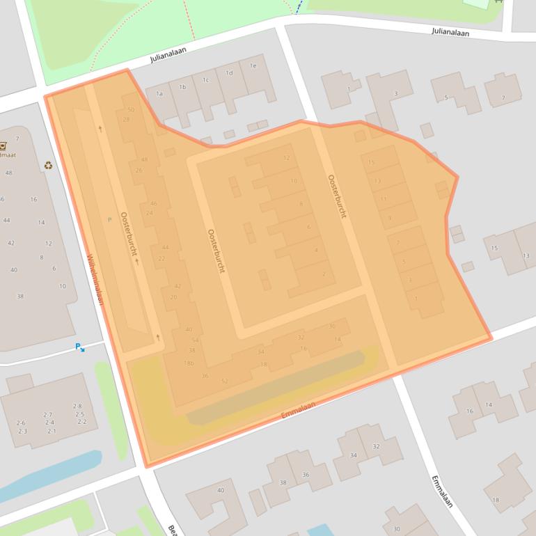 Kaart van postcodegebied 9801BK.