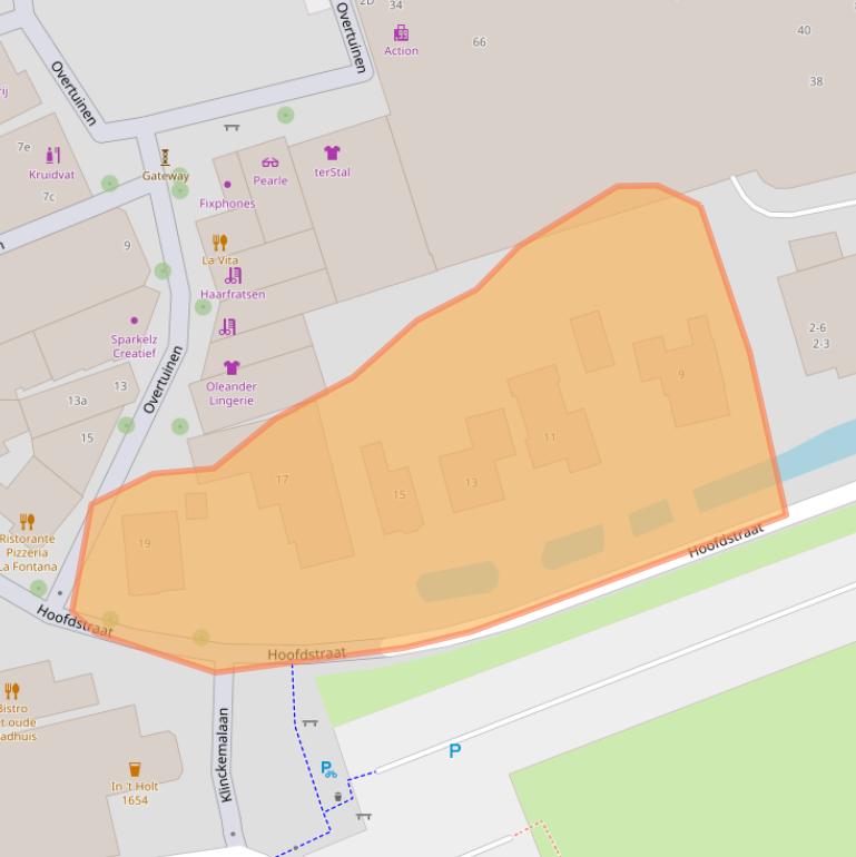 Kaart van postcodegebied 9801BS.