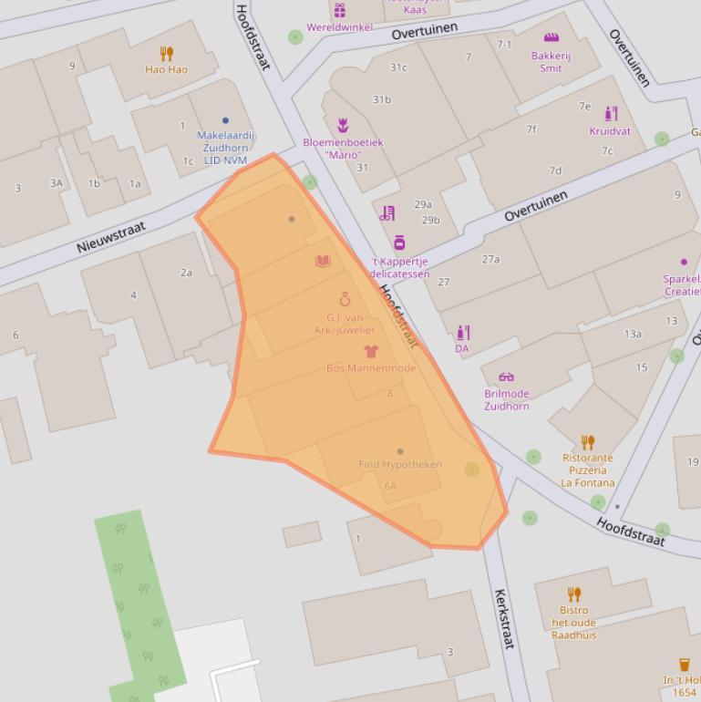 Kaart van postcodegebied 9801BX.