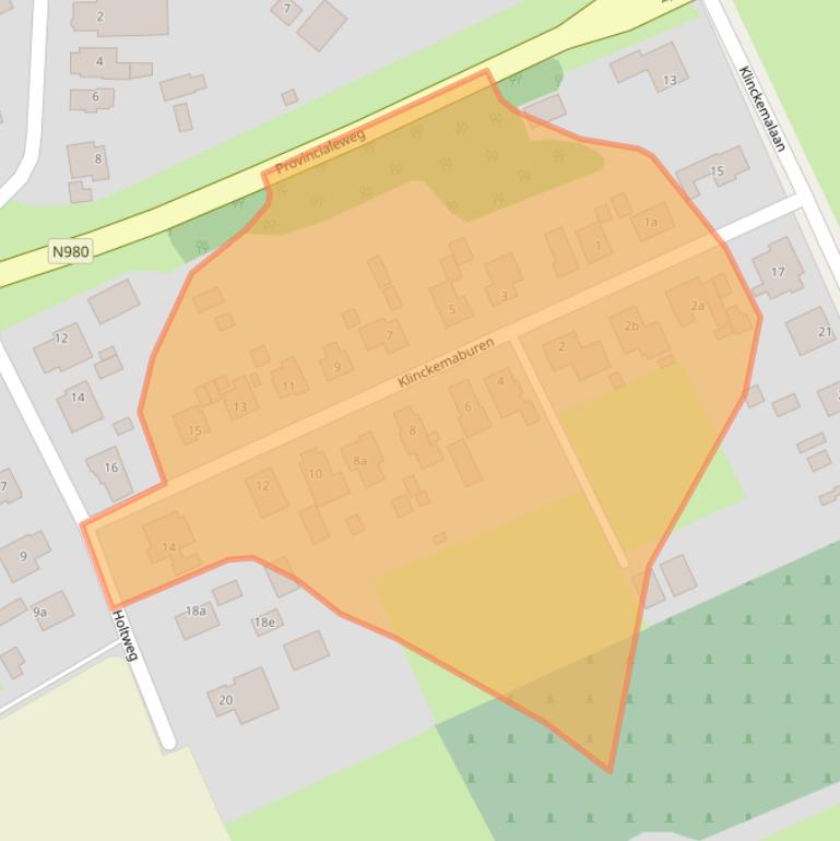 Kaart van postcodegebied 9801CC.