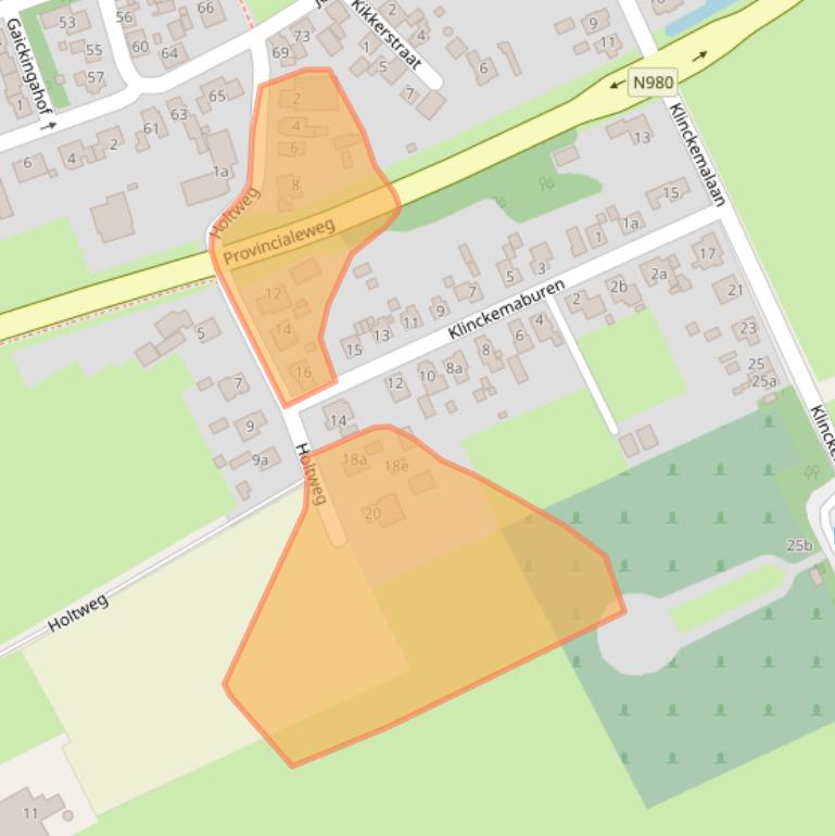 Kaart van postcodegebied 9801CE.