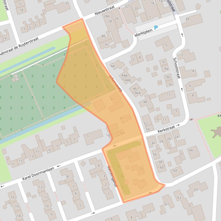 Kaart van postcodegebied 9801CH.