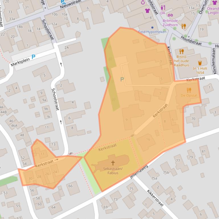 Kaart van postcodegebied 9801CN.