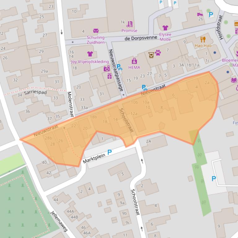 Kaart van postcodegebied 9801CS.