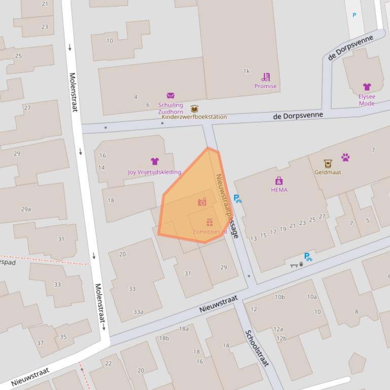 Kaart van postcodegebied 9801DB.