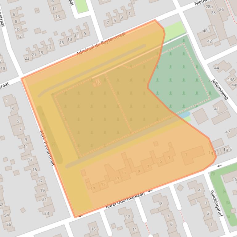 Kaart van postcodegebied 9801ED.