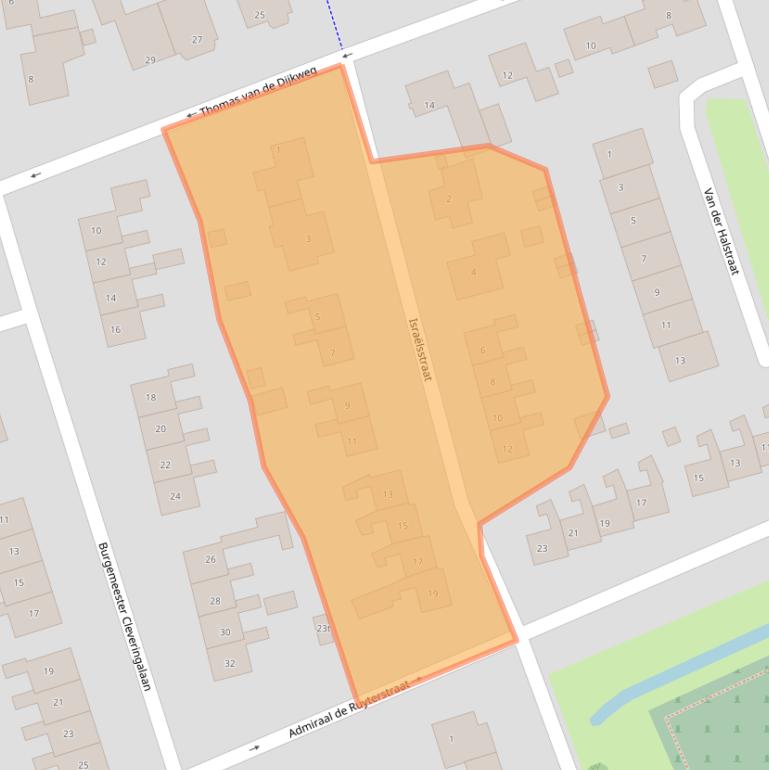 Kaart van postcodegebied 9801EH.