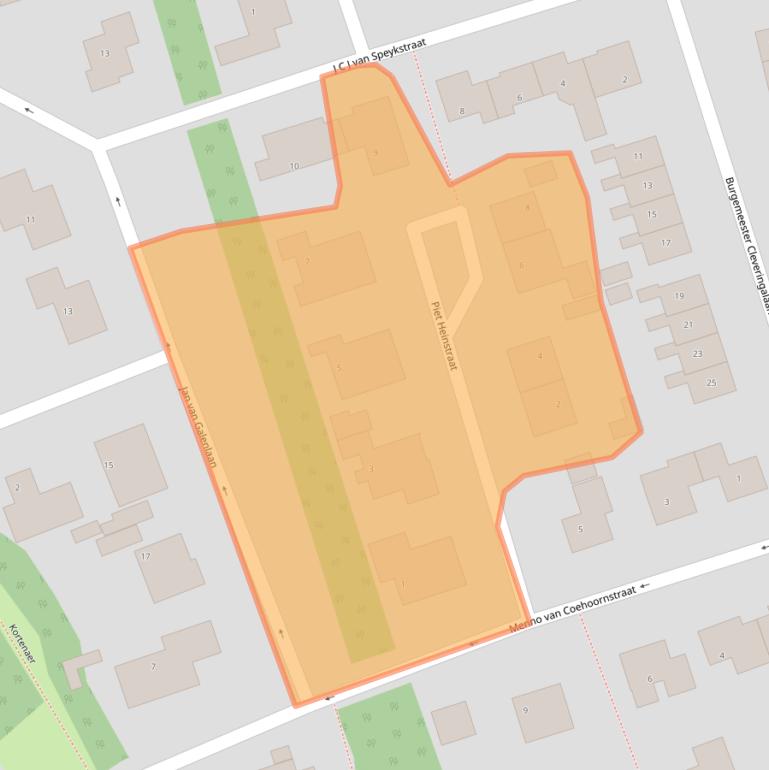 Kaart van postcodegebied 9801EV.