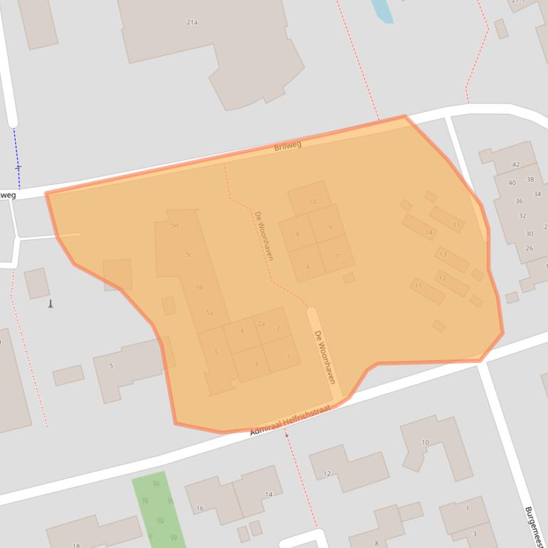 Kaart van postcodegebied 9801GG.