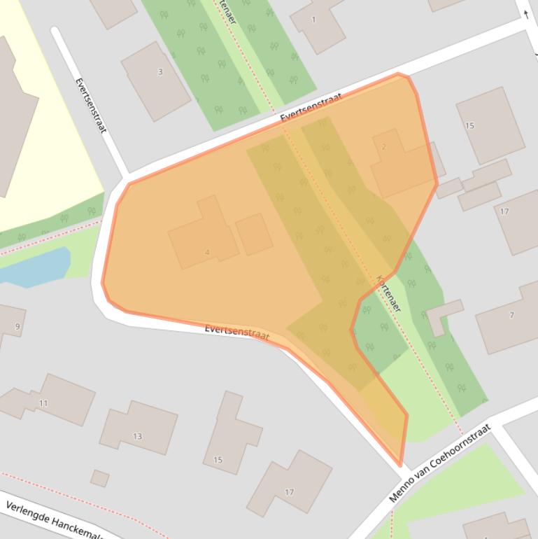 Kaart van postcodegebied 9801GL.