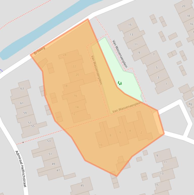 Kaart van postcodegebied 9801GR.