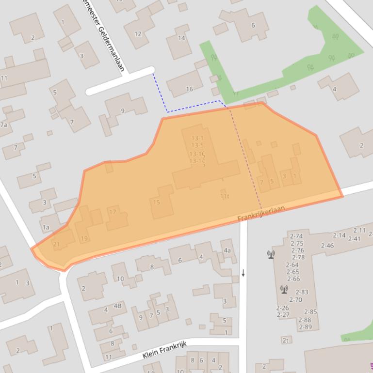 Kaart van postcodegebied 9801HA.