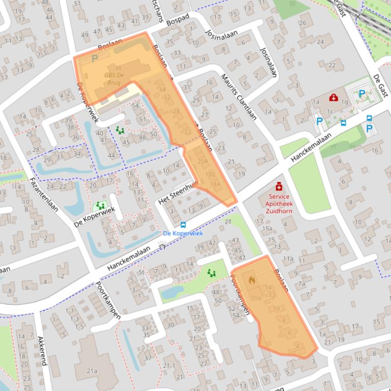 Kaart van postcodegebied 9801HG.