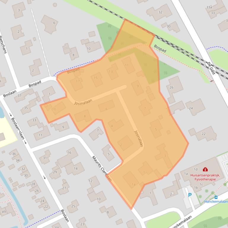 Kaart van postcodegebied 9801HP.