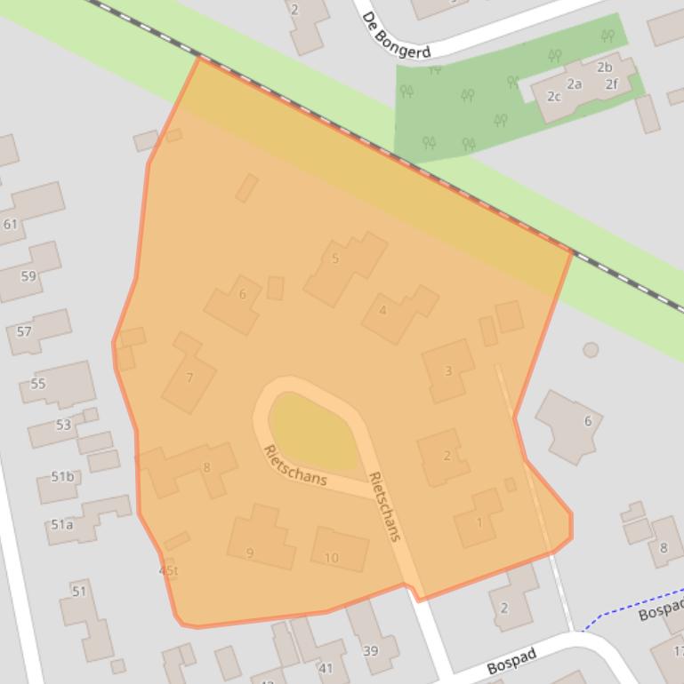 Kaart van postcodegebied 9801HS.