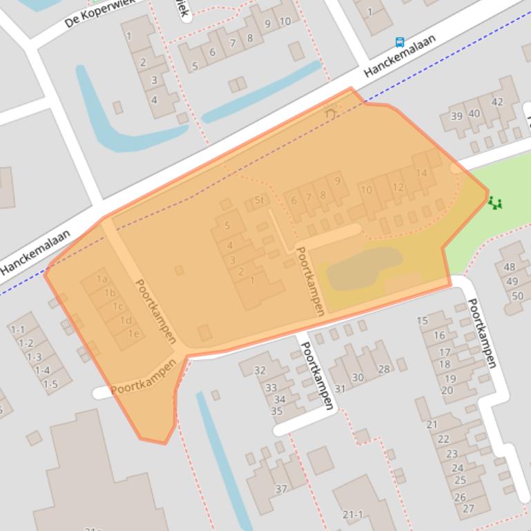 Kaart van postcodegebied 9801JA.