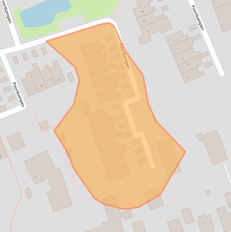 Kaart van postcodegebied 9801JB.