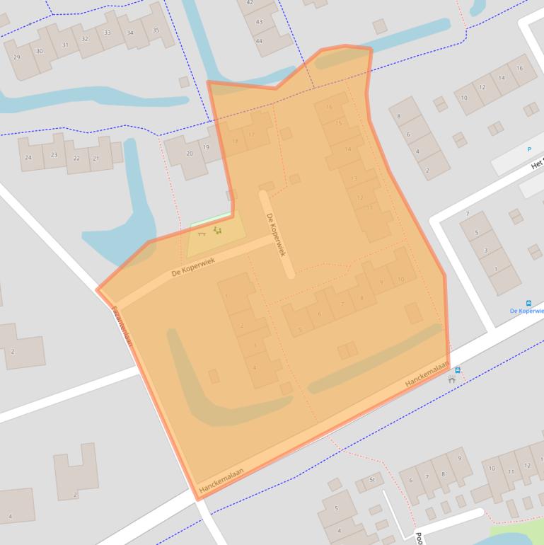 Kaart van postcodegebied 9801JE.