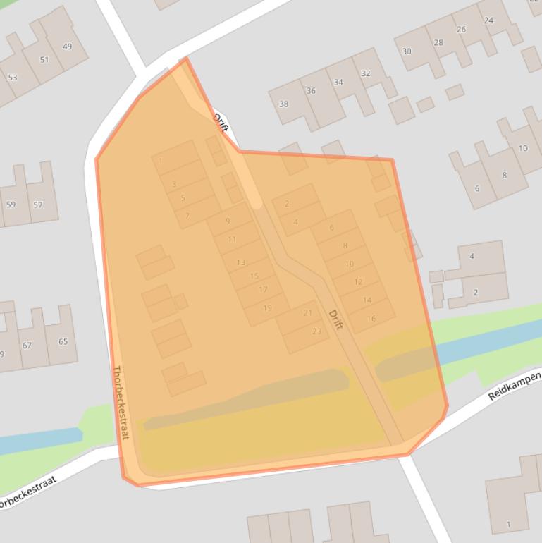 Kaart van postcodegebied 9801JN.