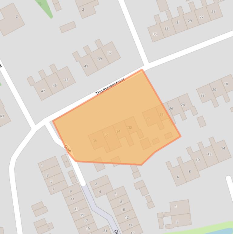 Kaart van postcodegebied 9801KD.