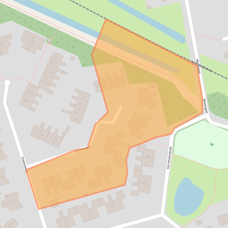 Kaart van postcodegebied 9801KR.