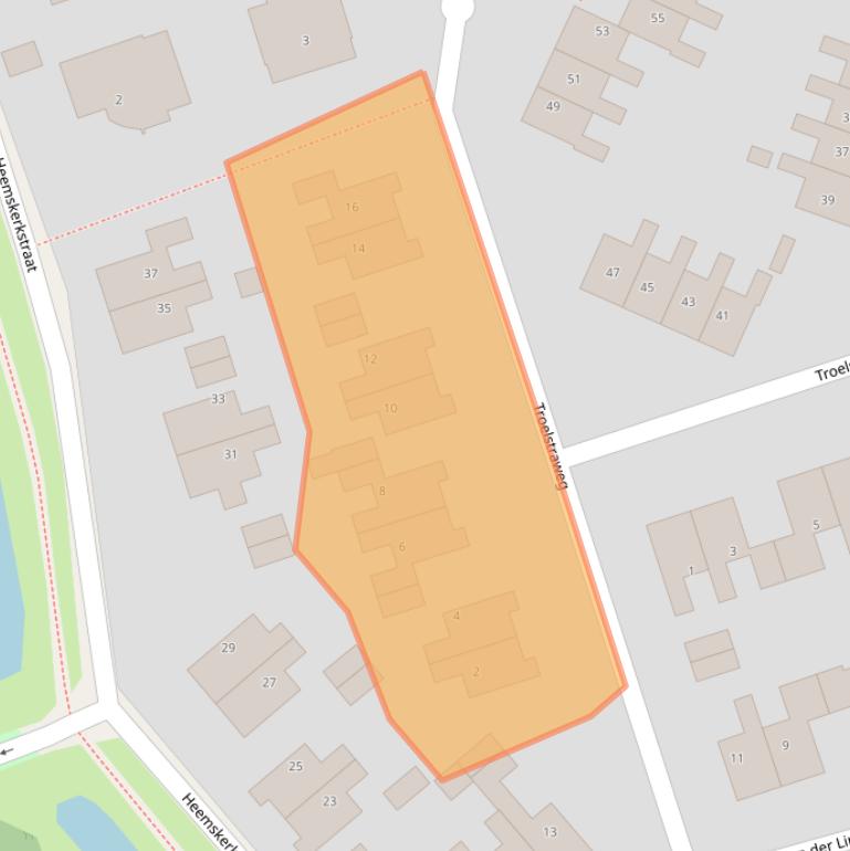 Kaart van postcodegebied 9801KT.