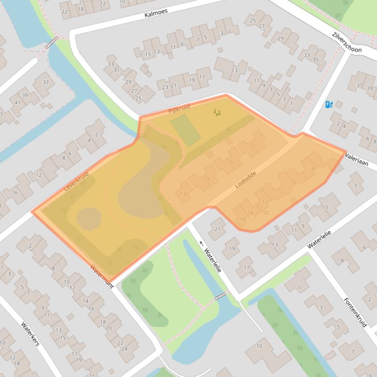 Kaart van postcodegebied 9801LK.