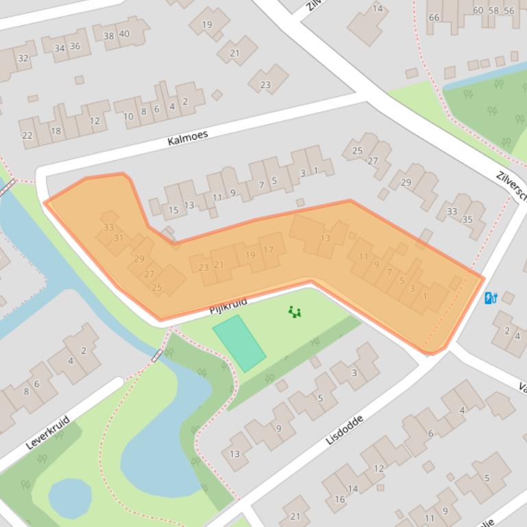 Kaart van postcodegebied 9801LL.