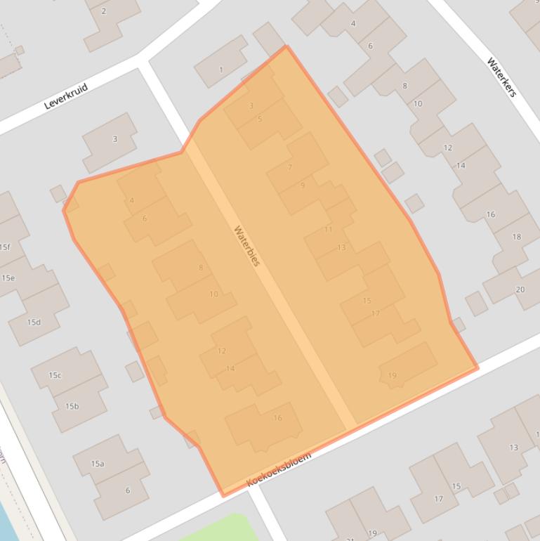 Kaart van postcodegebied 9801LV.