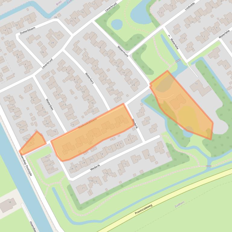 Kaart van postcodegebied 9801LW.