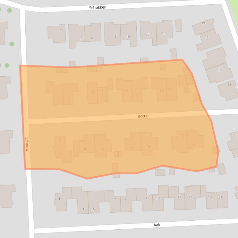 Kaart van postcodegebied 9801ME.