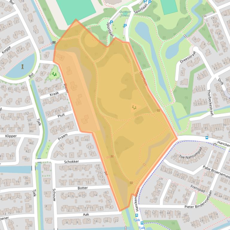 Kaart van postcodegebied 9801ML.