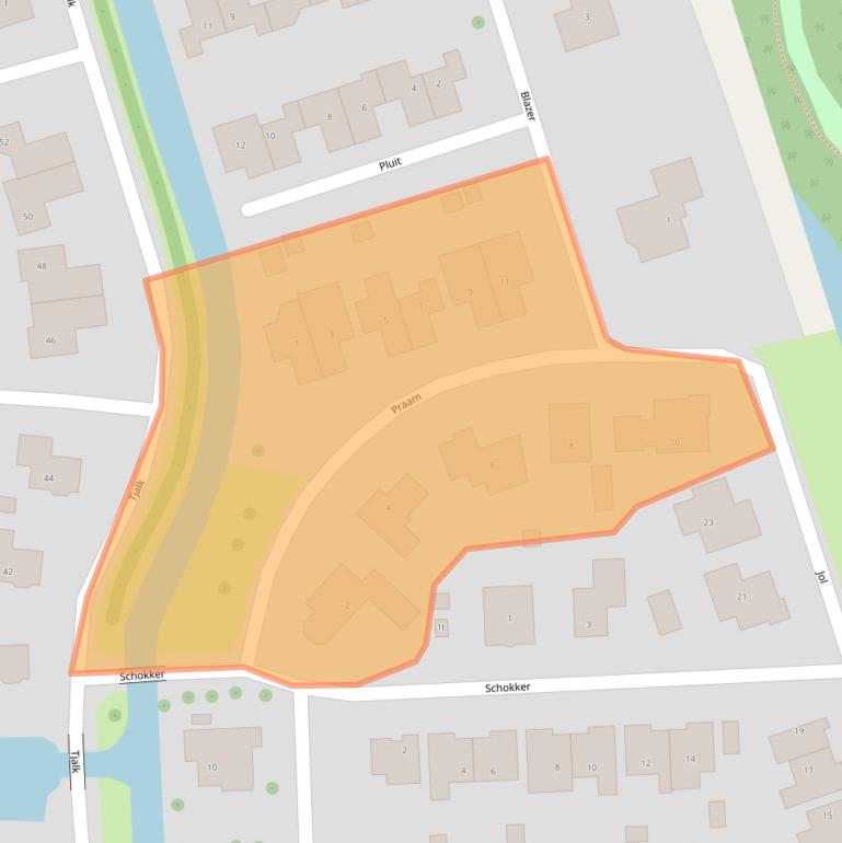 Kaart van postcodegebied 9801MN.