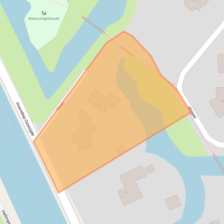 Kaart van postcodegebied 9801MS.