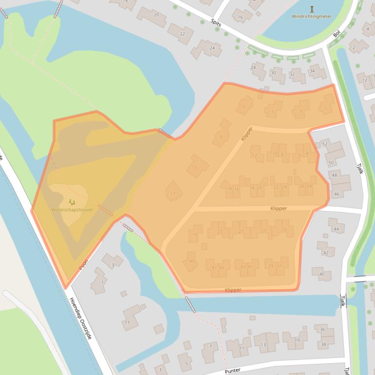 Kaart van postcodegebied 9801MT.