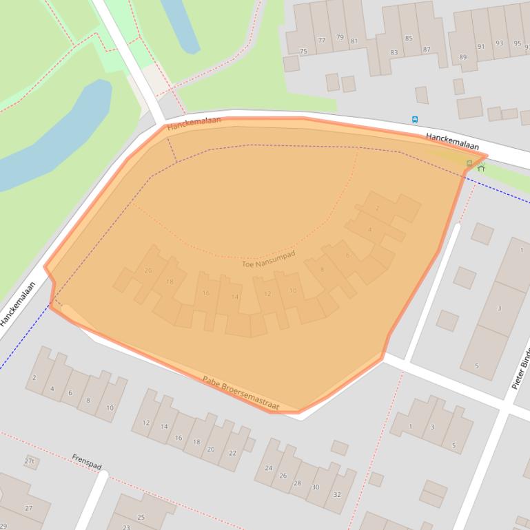 Kaart van postcodegebied 9801NA.