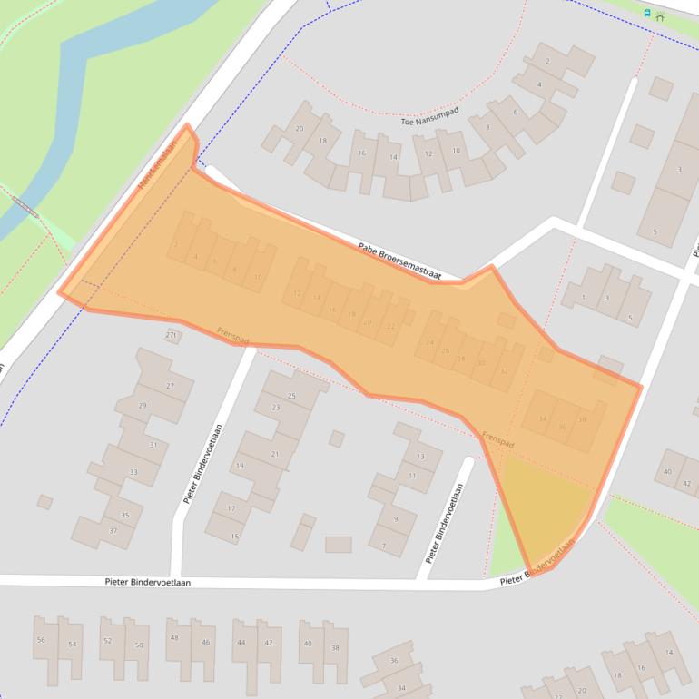 Kaart van postcodegebied 9801NG.