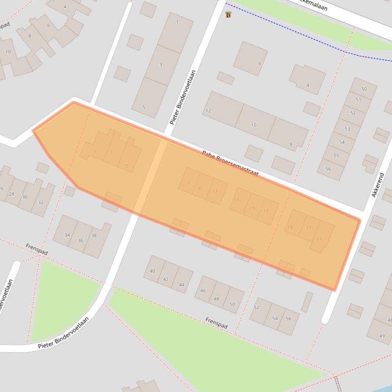 Kaart van postcodegebied 9801NJ.