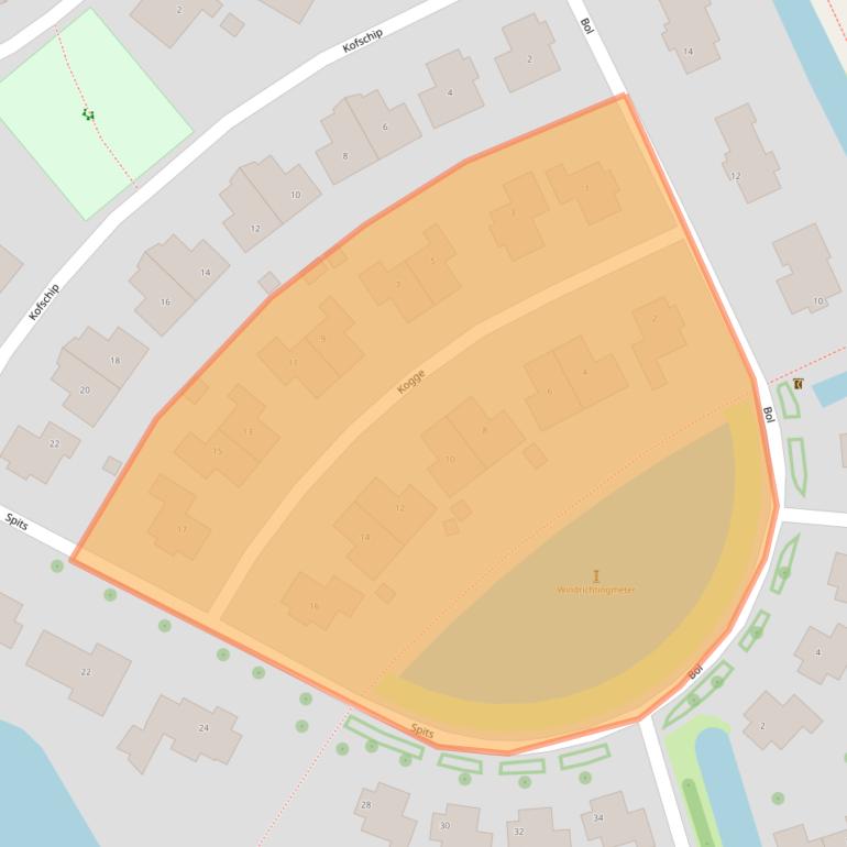 Kaart van postcodegebied 9801RL.