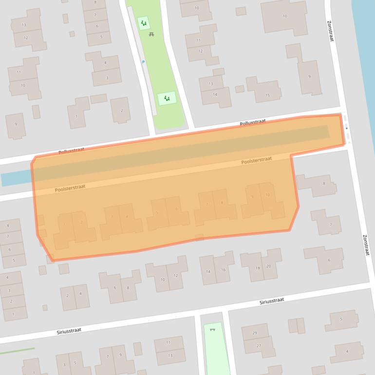 Kaart van postcodegebied 9801VS.