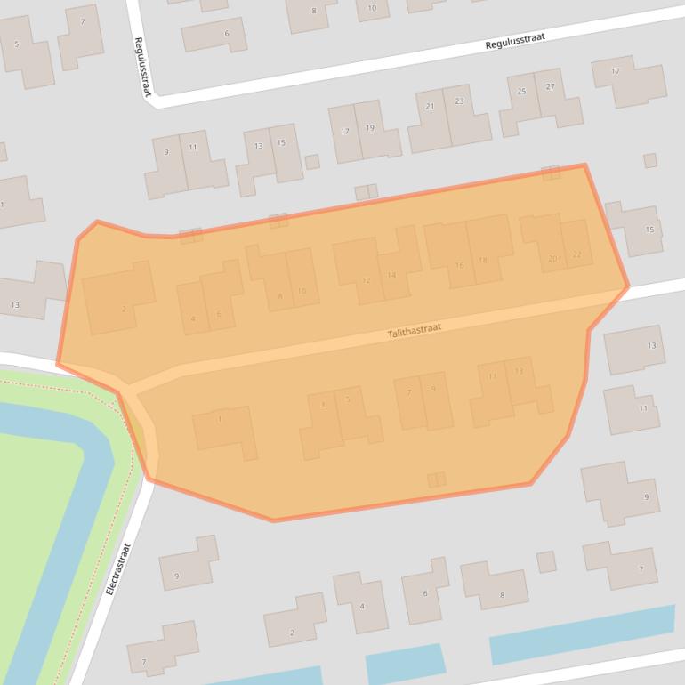 Kaart van postcodegebied 9801WS.