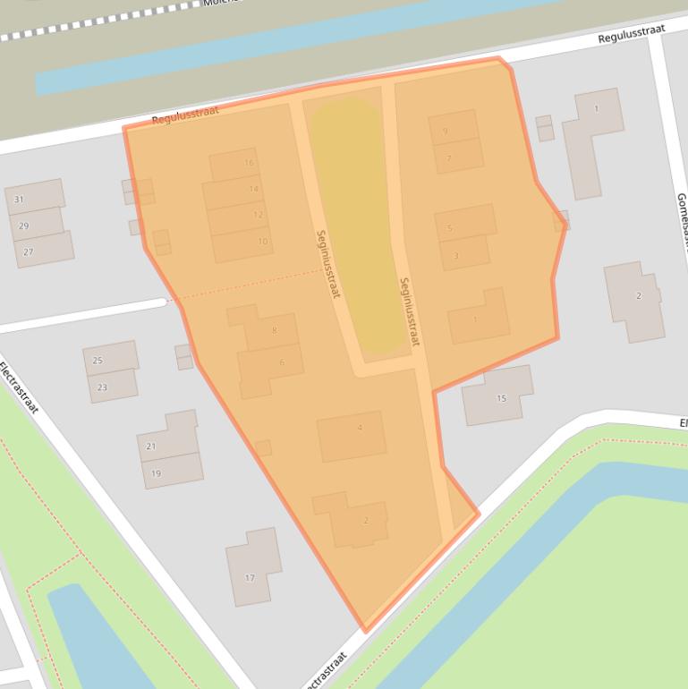 Kaart van postcodegebied 9801WT.