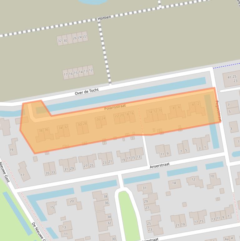 Kaart van postcodegebied 9801WV.