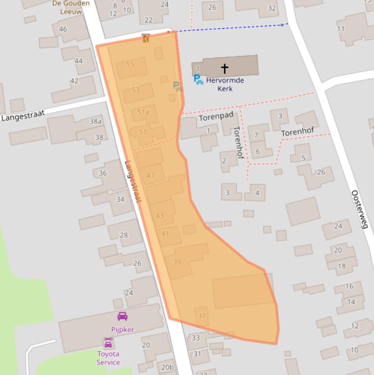 Kaart van postcodegebied 9804PG.